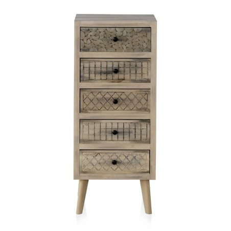 Sinfonier estilo étnico madera álamo con pátina gris - 42x40x100h