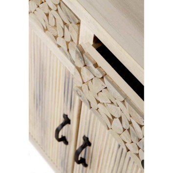Aparador estilo étnico madera álamo con pátina gris - 85x40x80h 2