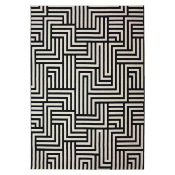 Alfombra de exterior METROPOLITAN trama negro - varios tamaños