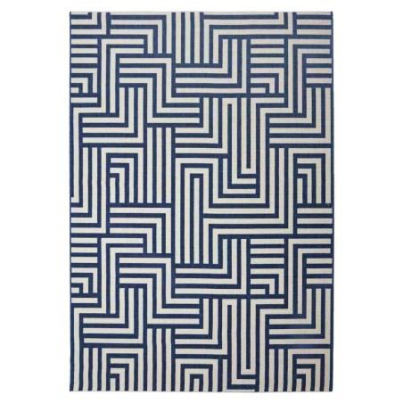 Alfombra de exterior METROPOLITAN trama azul - varios tamaños