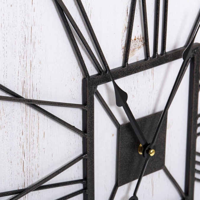 reloj pared metal / mdf 59x5x70 cm