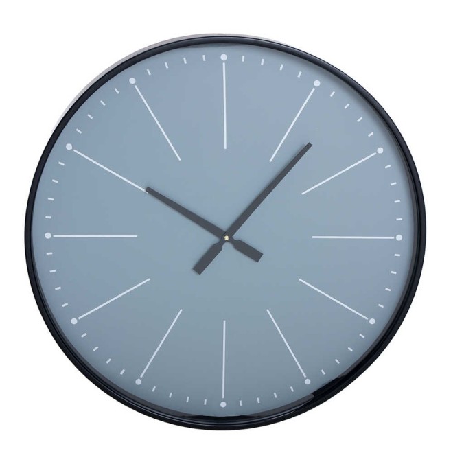 reloj pared cristal / mdf / metal  60x6x60 cm