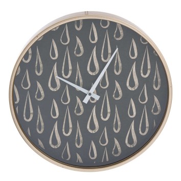 reloj pared cristal / mdf / metal 40x6x40 cm