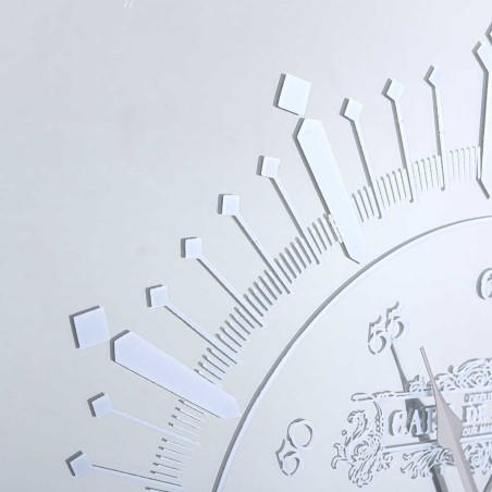 reloj pared cristal / mdef / metal 60x5x60 cm