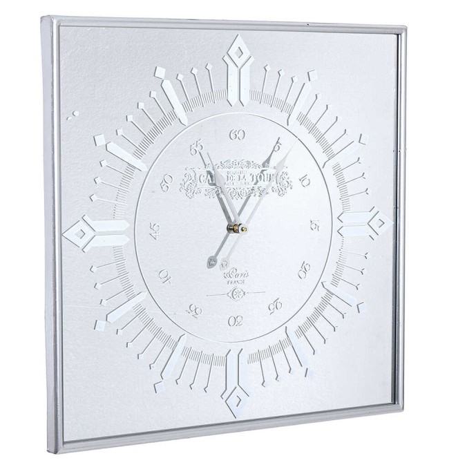 reloj pared cristal / mdef / metal 60x5x60 cm