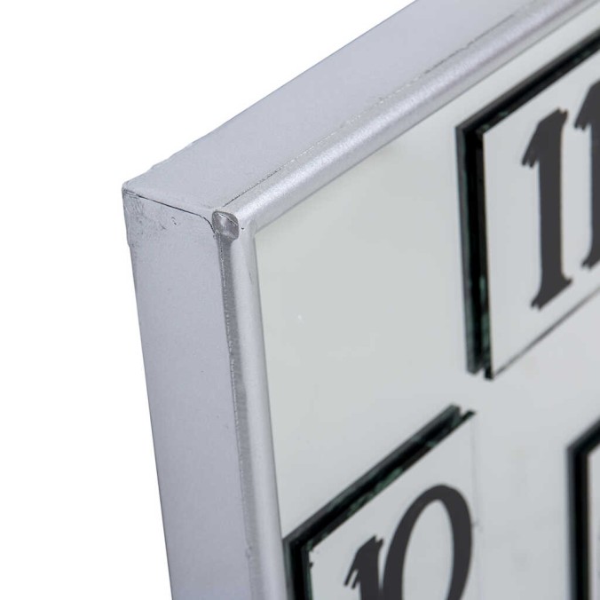 reloj pared espejo / mdf / metal 60x5x60 cm