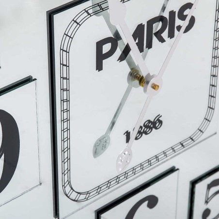 reloj pared espejo / mdf / metal 60x5x60 cm