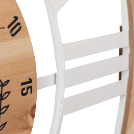 reloj pared metal madera 60x4x60 cm