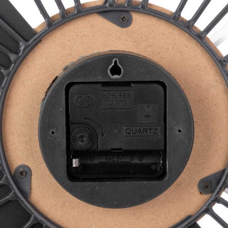 reloj pared metal madera 60x4x60 cm