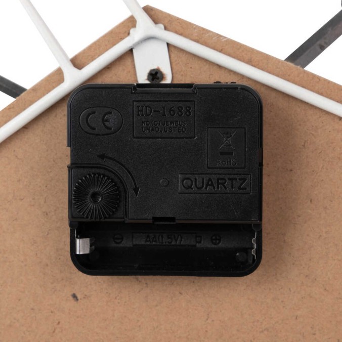 reloj pared metal madera 50x3x50 cm