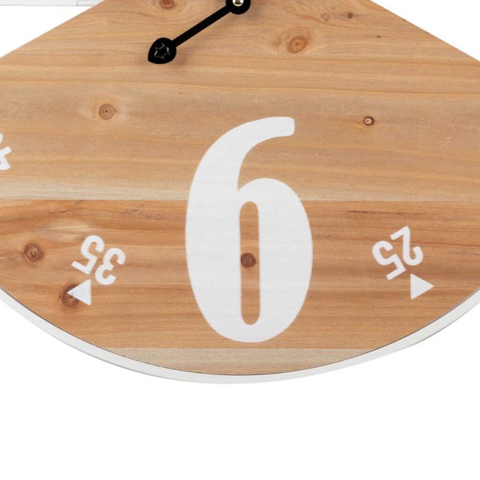 reloj pared metal madera 50x3x50 cm
