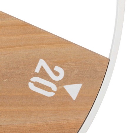 reloj pared metal madera 50x3x50 cm