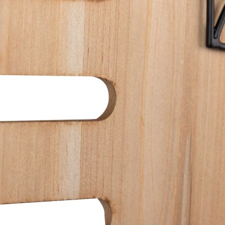reloj pared metal madera 60x4,5x60 cm