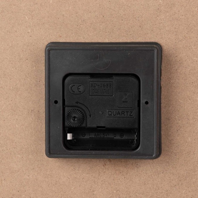 reloj pared metal madera 50x5x50 cm