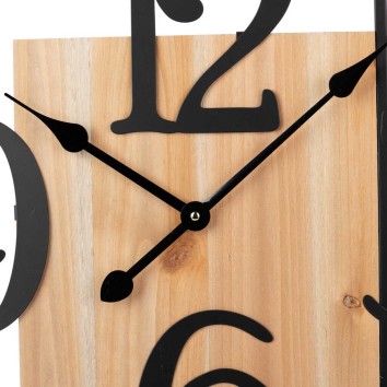 reloj pared metal madera 50x5x50 cm 2