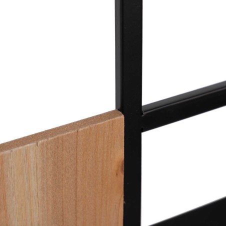 reloj pared metal madera 50x5x50 cm