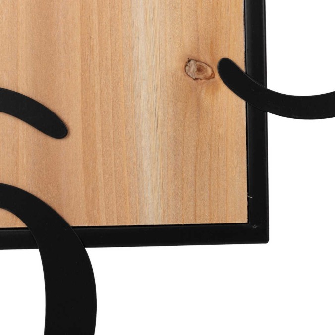 reloj pared metal madera 50x5x50 cm