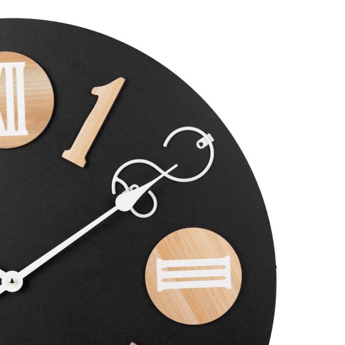 reloj pared metal madera 60x5x60 cm