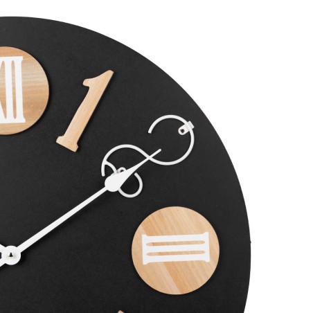 reloj pared metal madera 60x5x60 cm