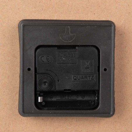 reloj pared metal madera 60x5x60 cm