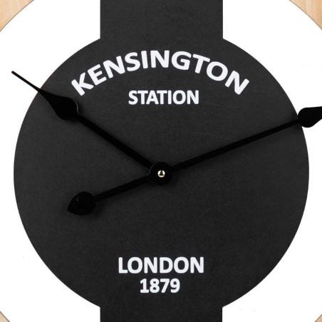 reloj pared metal madera 60x5x60 cm