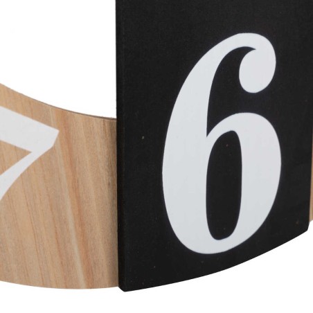 reloj pared metal madera 60x5x60 cm