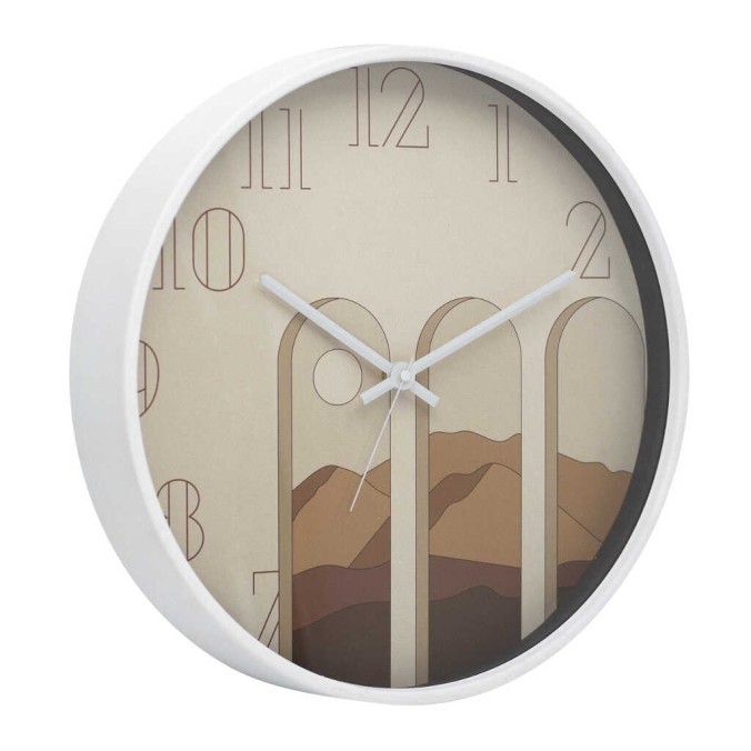 reloj pared metal blanco 40x4,5x40 cm