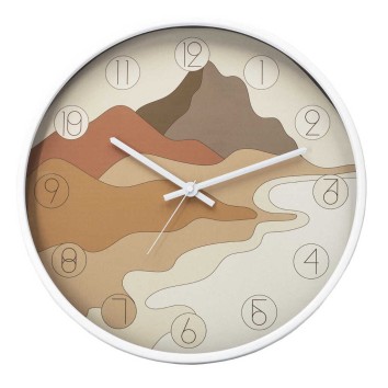 reloj pared metal blanco 40x4,5x40 cm