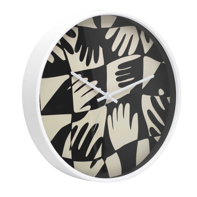 reloj pared metal blanco 40x4,5x40 cm reloj pared metal blanco 40x4,5x40 cm