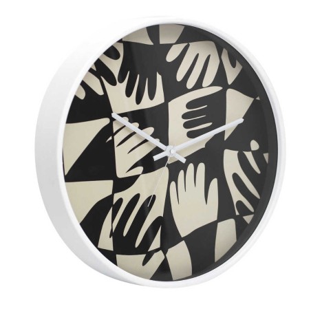 reloj pared metal blanco 40x4,5x40 cm