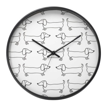 reloj pared metal negro 40x4,5x40 cm