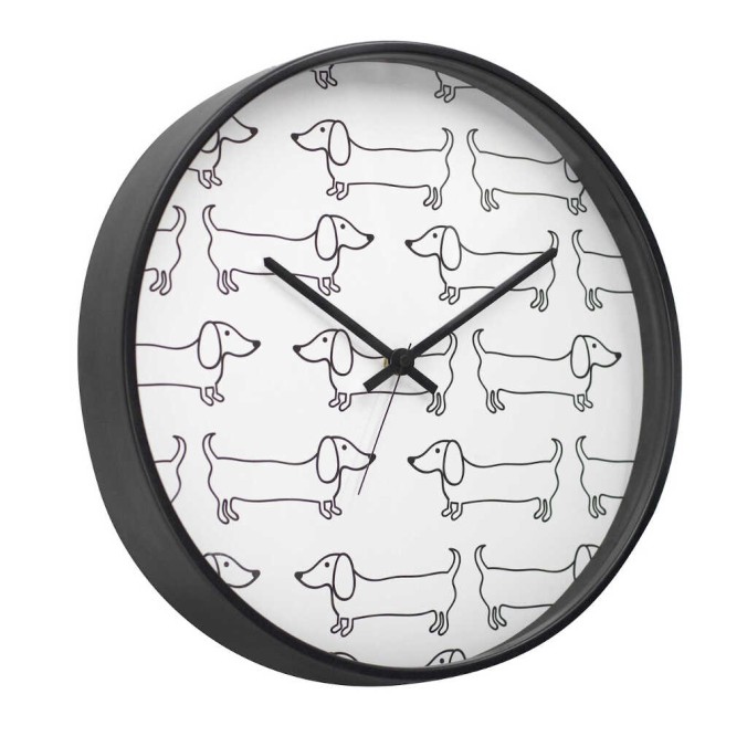 reloj pared metal negro 40x4,5x40 cm