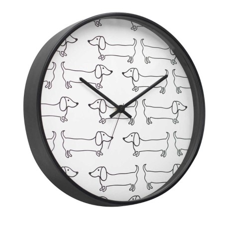 reloj pared metal negro 40x4,5x40 cm