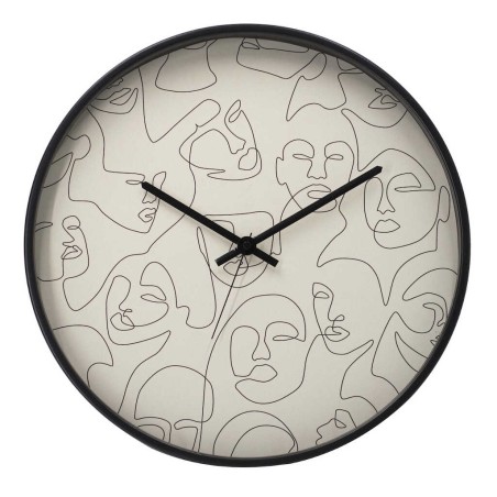 reloj pared metal negro 40x4,5x40 cm