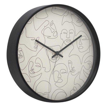reloj pared metal negro 40x4,5x40 cm