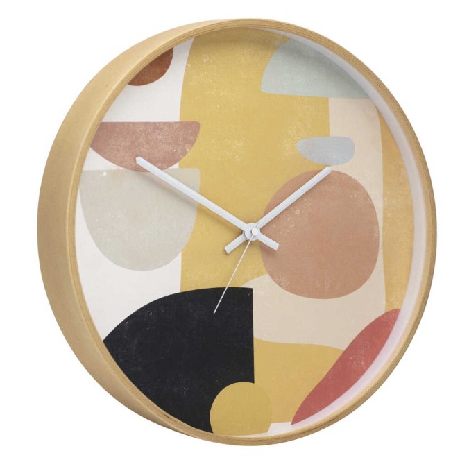 reloj pared metal natural 40x4,5x40 cm