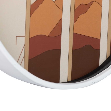 reloj pared metal blanco 40x4,5x40 cm