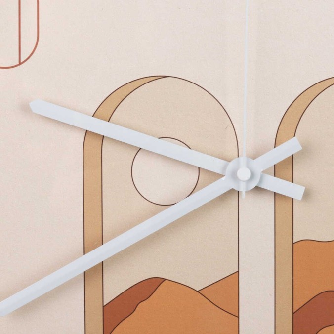 reloj pared metal blanco 40x4,5x40 cm