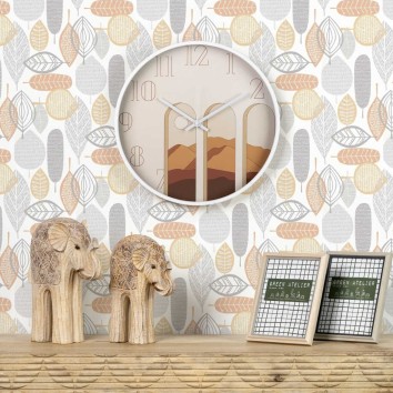 reloj pared metal blanco 40x4,5x40 cm 2