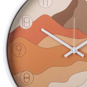 reloj pared metal blanco 40x4,5x40 cm 2