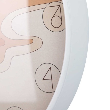 reloj pared metal blanco 40x4,5x40 cm