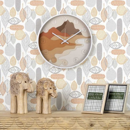 reloj pared metal blanco 40x4,5x40 cm