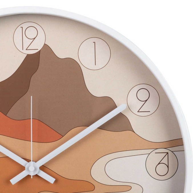 reloj pared metal blanco 40x4,5x40 cm