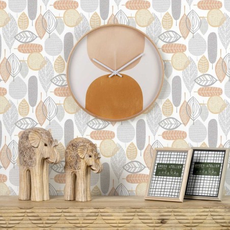 reloj pared metal blanco 40x4,5x40 cm