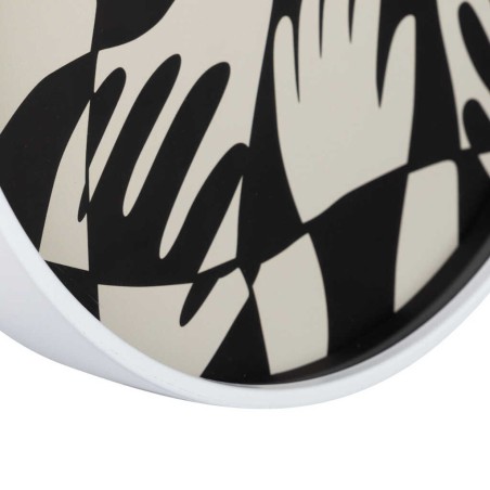 reloj pared metal blanco 40x4,5x40 cm