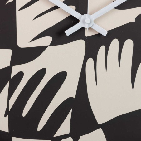 reloj pared metal blanco 40x4,5x40 cm