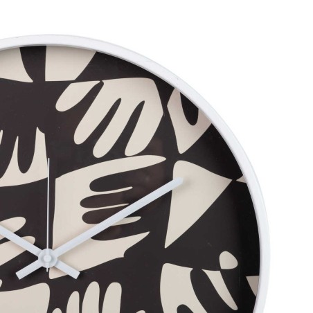 reloj pared metal blanco 40x4,5x40 cm