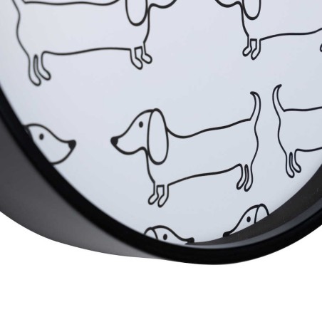 reloj pared metal negro 40x4,5x40 cm