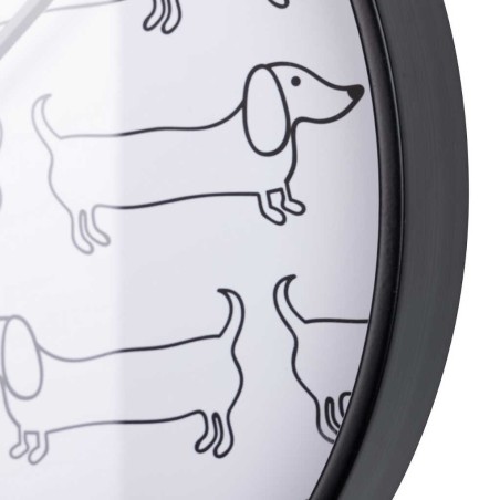 reloj pared metal negro 40x4,5x40 cm