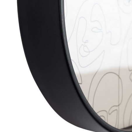 reloj pared metal negro 40x4,5x40 cm